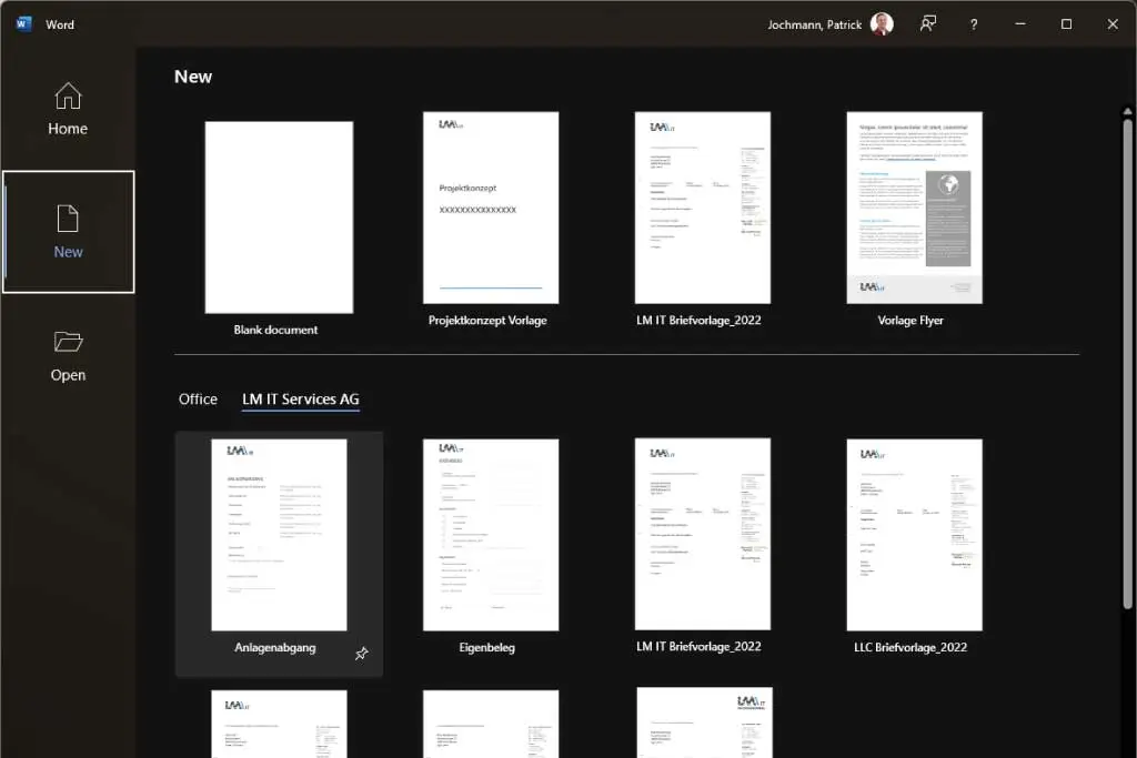 where can I find Office templates